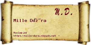 Mille Dóra névjegykártya